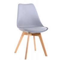 Comfortable dining chair design plastic tulip chair with wooden legs