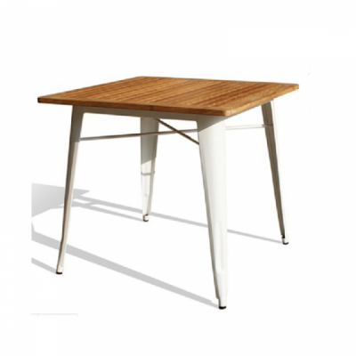 Wholesale Cheap Classic Metal Solid Wood Top Dining Tables For Sale